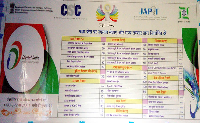 Csc Rate Chart