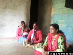 When Shanta (centre) felt labour pains, she travelled by autorickshaw 20 km to the nearest district hospital at Hunsur, where they told her the baby had died in her womb, two days ago. She is seen here with Dr. Bhavna Niranjankumar (right). Source: Author Provided When Shanta (centre) felt labour pains, she travelled by autorickshaw 20 km to the nearest district hospital at Hunsur, where they told her the baby had died in her womb, two days ago. She is seen here with Dr. Bhavna Niranjankumar (right). Source: Author Provided